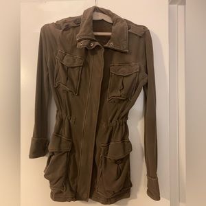 Brown cotton flack jacket S